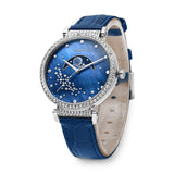 Buy Shop Swarovski Passage Moon Phase Blue Dial Blue Leather Strap Watch for Women - 5613320 USA Online