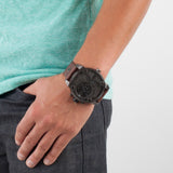 Buy Shop Diesel Little Daddy SBA Small Sized Grey Dial Brown Leather Strap Watch For Men - DZ7258 USA Online