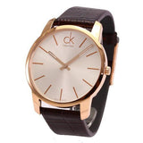 Buy Shop Calvin Klein City Silver Dial Brown Leather Strap Watch For Men - K2G21629 USA Online