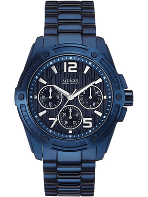 Buy Shop Guess Flagship Chronograph Blue Dial Blue Steel Strap Watch for Men - W0601G2 USA Online