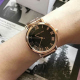 Buy Shop Michael Kors Noire Black Dial Rose Gold Steel Strap Watch for Women - MK3585 USA Online