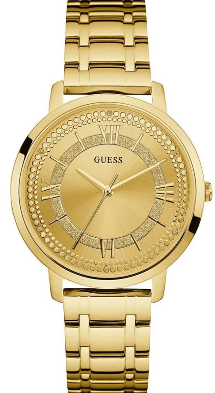 Buy Shop Guess Montauk Gold Dial Gold Steel Strap Watch for Women - W0933L2 USA Online
