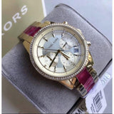 Buy Shop Michael Kors Ritz Chronograph Gold Dial Two Tone Steel Strap Watch For Women - MK6517 USA Online
