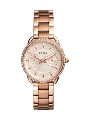 Buy Shop Fossil Tailor Rose Gold Dial Rose Gold Steel Strap Watch for Women - ES4264 USA Online