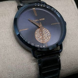 Buy Shop Michael Kors Portia Blue Dial Blue Stainless Steel Strap Watch for Women - MK3680 USA Online