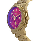 Buy Shop Michael Kors Runway Iridescent Pink Dial Gold Steel Strap Watch for Women - MK5939 USA Online