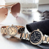 Buy Shop Michael Kors Skylar Black Dial Two Tone Steel Strap Watch for Women - MK5957 USA Online