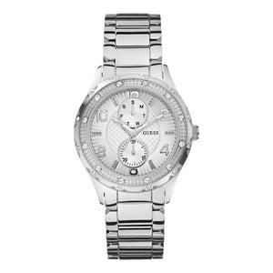 Buy Shop Guess Siren White Dial Silver Steel Strap Watch for Women - W0442L1 USA Online
