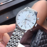 Buy Shop Emporio Armani Chonograph SIlver Dial Silver Steel Strap Watch For Men - AR1933 USA Online