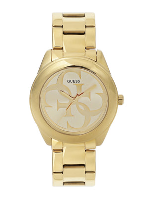 Buy Shop Guess G-Twist Gold Dial Gold Steel Strap Watch for Women - W1082L2 USA Online