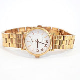 Marc Jacobs Baker White Dial Rose Gold Steel Strap Watch for Women - MBM3248