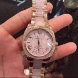 Buy Shop Michael Kors Bryn Rose Gold Dial Two Tone Steel Strap Watch for Women - MK6135 USA Online