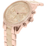 Buy Shop Michael Kors Ritz Chronograph Rose Gold Dial Two Tone Steel Strap Watch for Women - MK6307 USA Online