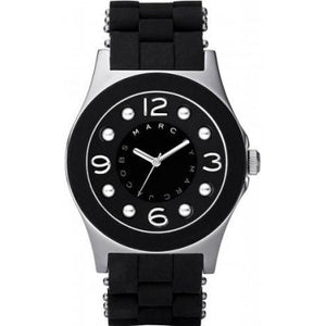 Buy Shop Marc Jacobs Pelly Black Dial Black Silicone Strap Watch for Women - MBM2544 USA Online