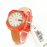 Buy Shop Fossil Candy White Dial Brown Leather Strap Watch for Women - ES3537 USA Online