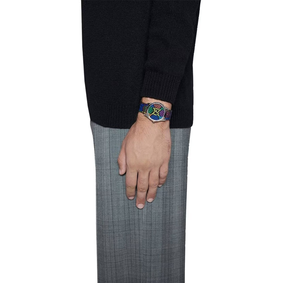 Buy Shop Gucci G Timeless Quartz Black Dial Black Leather Strap Watch For Women - YA1264146 USA Online