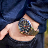 Buy Shop Tommy Hilfiger Mason Quartz Blue Dial Silver Steel Strap Watch for Men - 1791788 USA Online