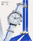 Buy Shop Tag Heuer Carrera Porsche RS 2.7 Automatic Chronograph White Dial White Nylon Strap Watch for Men - CBN2016.EB0275 USA Online