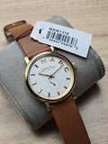 Buy Shop Marc Jacobs Baker White Dial Brown Leather Strap Watch for Womern - MBM1316 USA Online