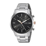 Buy Shop Fossil Townsman Chronograph Grey Dial Silver Steel Strap Watch for Men - FS5407 USA Online