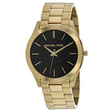 Buy Shop Michael Kors Runway Black Dial Gold Steel Strap Watch for Women - MK3478 USA Online