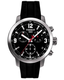 Buy Shop Tissot PRC 200 Chronograph Black Dial Black Rubber Strap Watch for Men - T114.417.17.057.00 USA Online