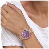 Buy Shop Michael Kors Lauryn Pink Dial Rose Gold Steel Strap Watch for Women - MK3722 USA Online