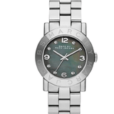 Buy Shop Marc Jacobs Amy Analog Mother of Pearl Grey Dial Silver Steel Strap Watch for Women - MBM8608 USA Online