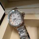 Buy Shop Tag Heuer Aquaracer Quartz White Dial Silver Steel Strap Watch for Men - WAY1111.BA0928 USA Online