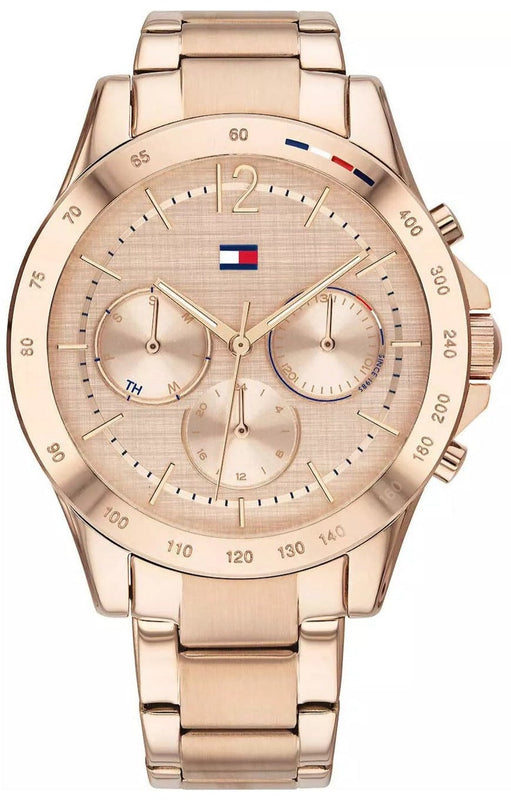 Buy Shop Tommy Hilfiger Haven Chronograph Rose Gold Dial Rose Gold Steel Strap Watch For Women - 1782197 USA Online