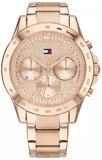 Tommy Hilfiger Haven Chronograph Rose Gold Dial Rose Gold Steel Strap Watch For Women - 1782197