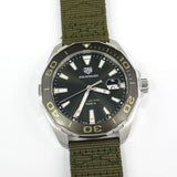 Tag Heuer Aquaracer Black Dial Khakhi Green NATO Strap Watch for Men - WAY101E.FC8222