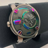 Buy Shop Diesel Badass Chronograph Anthracite Dial Black Leather Strap Watch For Men - DZ7270 USA Online