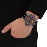 Buy Shop Diesel Badass Chronograph Anthracite Dial Black Leather Strap Watch For Men - DZ7270 USA Online