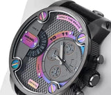 Buy Shop Diesel Badass Chronograph Anthracite Dial Black Leather Strap Watch For Men - DZ7270 USA Online