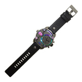 Buy Shop Diesel Badass Chronograph Anthracite Dial Black Leather Strap Watch For Men - DZ7270 USA Online