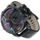 Buy Shop Diesel Badass Chronograph Anthracite Dial Black Leather Strap Watch For Men - DZ7270 USA Online