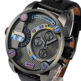 Buy Shop Diesel Badass Chronograph Anthracite Dial Black Leather Strap Watch For Men - DZ7270 USA Online