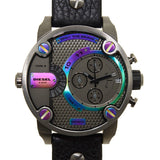 Buy Shop Diesel Badass Chronograph Anthracite Dial Black Leather Strap Watch For Men - DZ7270 USA Online