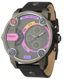 Buy Shop Diesel Badass Chronograph Anthracite Dial Black Leather Strap Watch For Men - DZ7270 USA Online