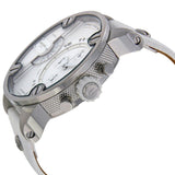 Buy Shop Diesel Badass Chronograph White Dial White Leather Strap Watch For Men - DZ7265 USA Online