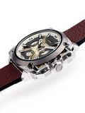 Buy Shop Diesel BAMF Chronograph Beige Dial Brown Leather Strap Watch For Men - DZ7343 USA Online