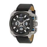 Buy Shop Diesel BAMF Chronograph Black Dial Black Leather Strap Watch For Men - DZ7345 USA Online