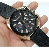 Buy Shop Diesel BAMF Chronograph Black Dial Black Leather Strap Watch For Men - DZ7346 USA Online