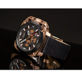 Buy Shop Diesel BAMF Chronograph Black Dial Black Leather Strap Watch For Men - DZ7346 USA Online