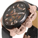 Buy Shop Diesel BAMF Chronograph Black Dial Black Leather Strap Watch For Men - DZ7346 USA Online