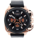 Buy Shop Diesel BAMF Chronograph Black Dial Black Leather Strap Watch For Men - DZ7346 USA Online