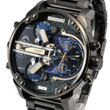 Buy Shop Diesel Big Daddy 2.0 Chronograph Blue Dial Grey Steel Strap Watch For Men - DZ7331 USA Online