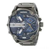 Buy Shop Diesel Big Daddy 2.0 Chronograph Blue Dial Grey Steel Strap Watch For Men - DZ7331 USA Online