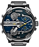 Buy Shop Diesel Big Daddy 2.0 Chronograph Blue Dial Grey Steel Strap Watch For Men - DZ7331 USA Online